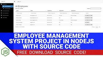 'Video thumbnail for Employee Management System Project in NodeJS with Source Code (Free Download)'