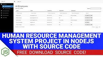 'Video thumbnail for Human Resource Management System Project in NodeJS Source Code (Free Download)'