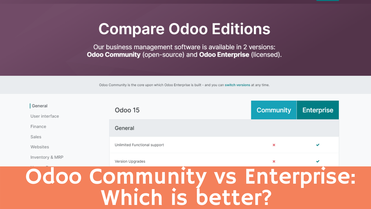 'Video thumbnail for Odoo Community v/s Enterprise '