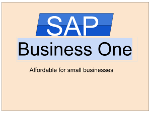 SAP Business One ERP (Pricing, Features, and Details)