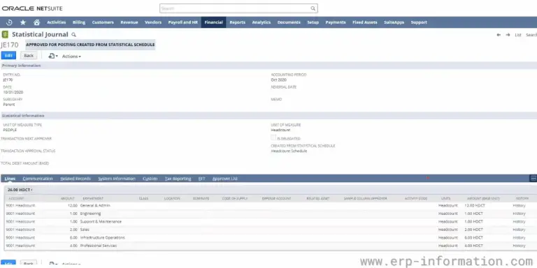 NetSuite Advanced Financials (Cost Allocation Methods & Features)