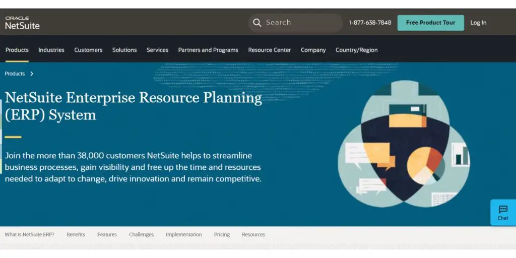NetSuite ERP Webpage