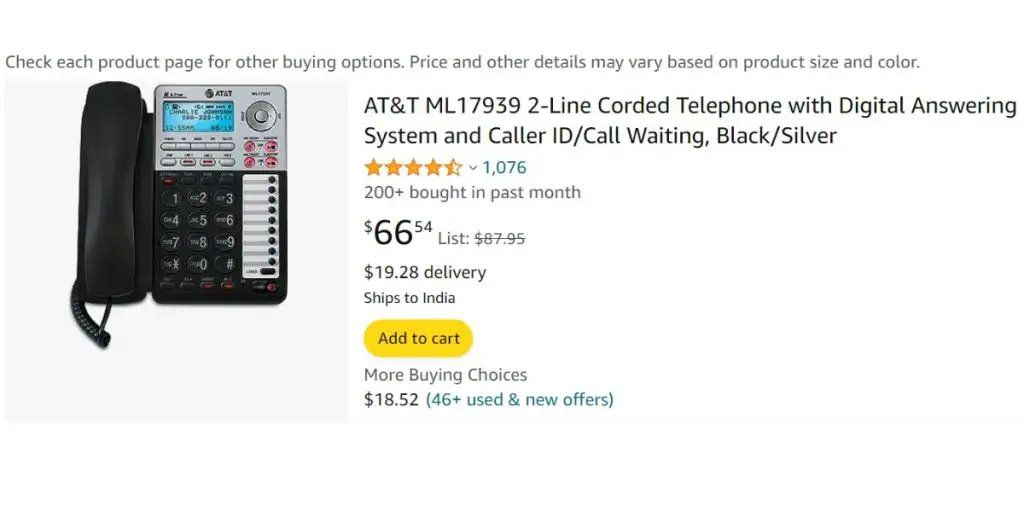 At&t Ml 17939 pricing